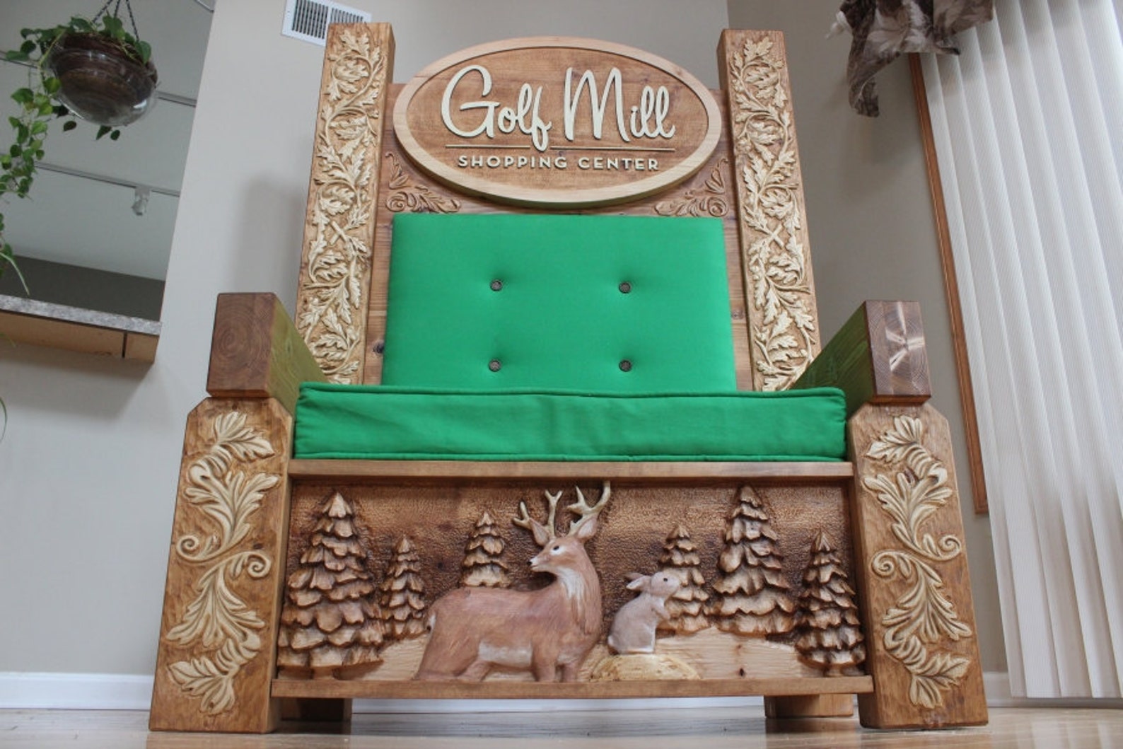 CUSTOM SANTA CHAIR | Handmade Santa Chair | Carved Santa Chair | Santa