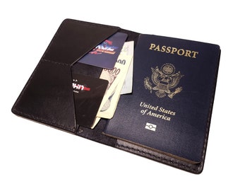 Leather Passport  Wallet - Handmade - Personalized - Made in TX