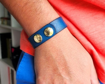 Leather Snap Bracelet - Unisex