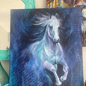 ブレークスルー - 馬の予言的な絵画のプリント啓示