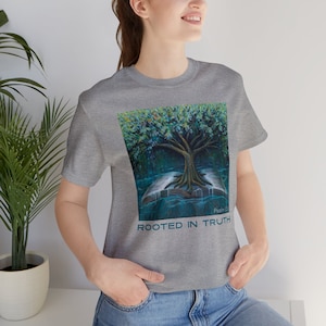 Rooted in Christ Shirt,  Christian Gift, Christian Shirts, Rooted in Faith Shirt, Rooted In Jesus Shirt, Original Prophetic Artwork Unisex