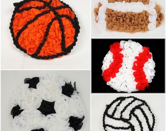 Soccer-Football-Volleyball-Baseball-Basketball shabby Sports  embellishment applique