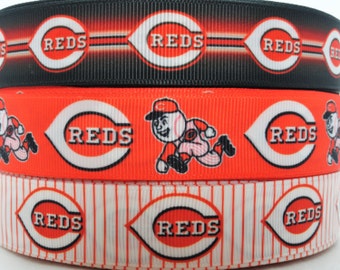 7/8" Baseball Sport Team BY THE YARD printed grosgrain ribbon hair bows supplies- Craft Supplies