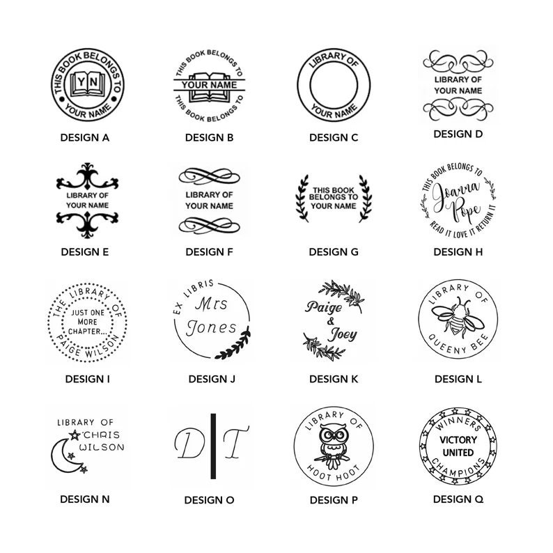 Library Book Embossing Stamp, Custom Logo Embosser Samp, Ex Libris