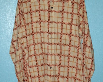 70s Vintage "Rappers" Men's Casual Long Sleeve Shirt — Size 15-M-15 1/2