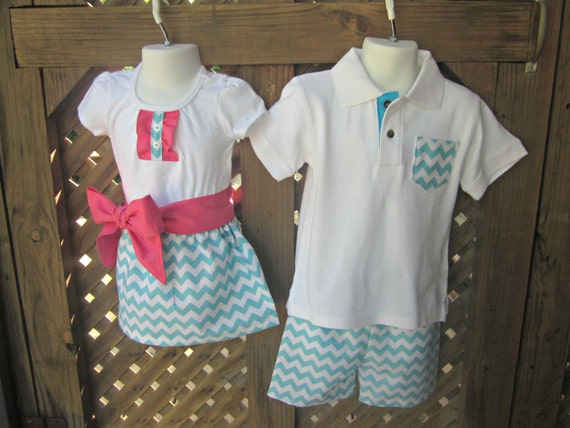 Items similar to Chevron Toddler Girls Skirt, Shirt & Sash Outfit ...