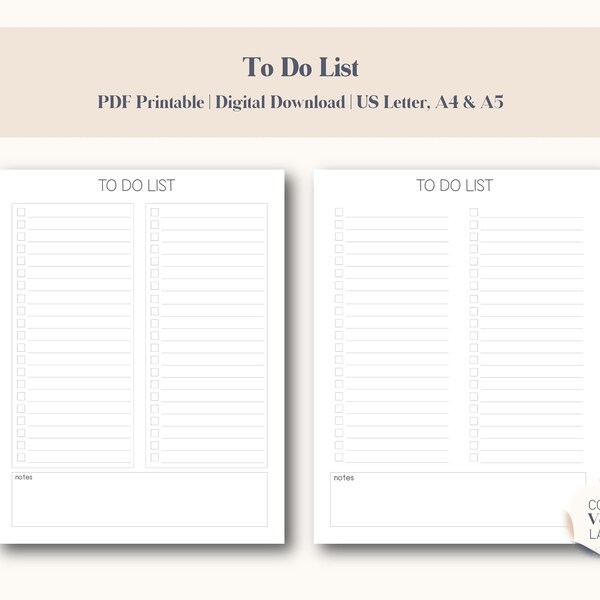 To Do List Printable - Etsy