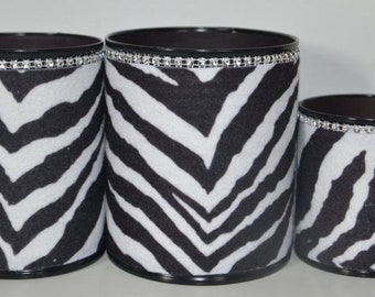 3 PC Pencil Holder Set, Chrismas Gifts, Gift for Graduates,Gifts for coworkers, Gifts under 15,Desk Accessories,Black and White,,Zebra Print