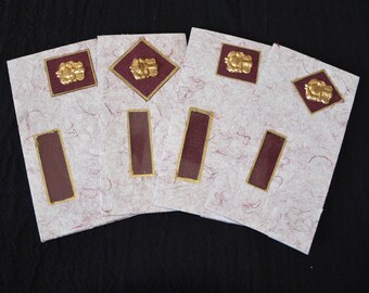 SET OF 4, Handmade Money Holder Set, Shagan Envelope, Indian Wedding, Money Envelope, Cash Envelope, Maroon Envelopes for Indian Wedding,