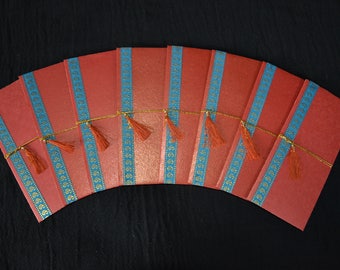 SET OF 8, Handmade Money Holder Set,Shagan Envelope,Indian Wedding,Money Envelope,Cash Envelope,Red Envelopes for Indian Wedding,cash gifts