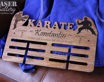 Personalized KARATE Medal Hanger Karate Gift - KARATE Medal Display Medal Holder - Karate Martial Arts Gifts for Husband Boyfriend Birthday