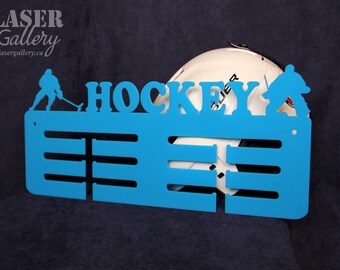 Acrylic HOCKEY Medal Display for Hockey - Minimalistic Hockey Wall Decor - Perfect Gift for Hockey Player