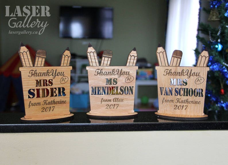Unique Teacher Gift With Name Personalized Laser Cut Pencil - Etsy Canada