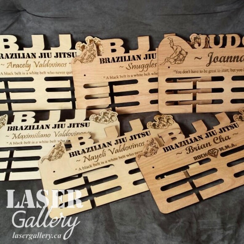 Personalized Brazilian Jiu Jitsu Medal Display Gift Custom BJJ Brazilian Jiujitsu Medal Hanger With Name BJJ Martial Arts Medal Rack image 8