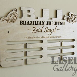 Personalized Brazilian Jiu Jitsu Medal Display Gift Custom BJJ Brazilian Jiujitsu Medal Hanger With Name BJJ Martial Arts Medal Rack image 6