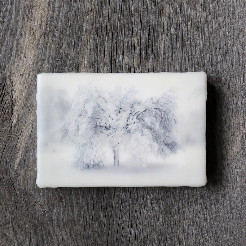 Download 5x7 Black and White Original encaustic wall art Snow Monochromatic Encaustic Photography Winter ...