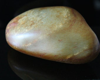 Certified Chinese Hetian River Nephrite Jade Pebble. With SKIN!!! 1375 grams 1.37 KG