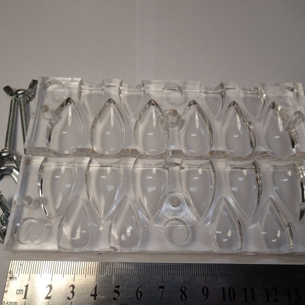 Incense cone mould transparent acrylic