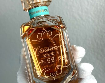 Hand engraved personalized Fragrance Cologne Bottle