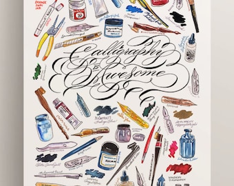 Calligraphy Is Awesome poster art print