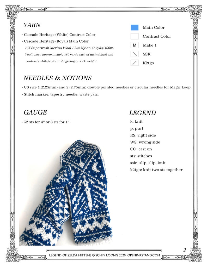 PATTERN Legend of Zelda Mittens image 7