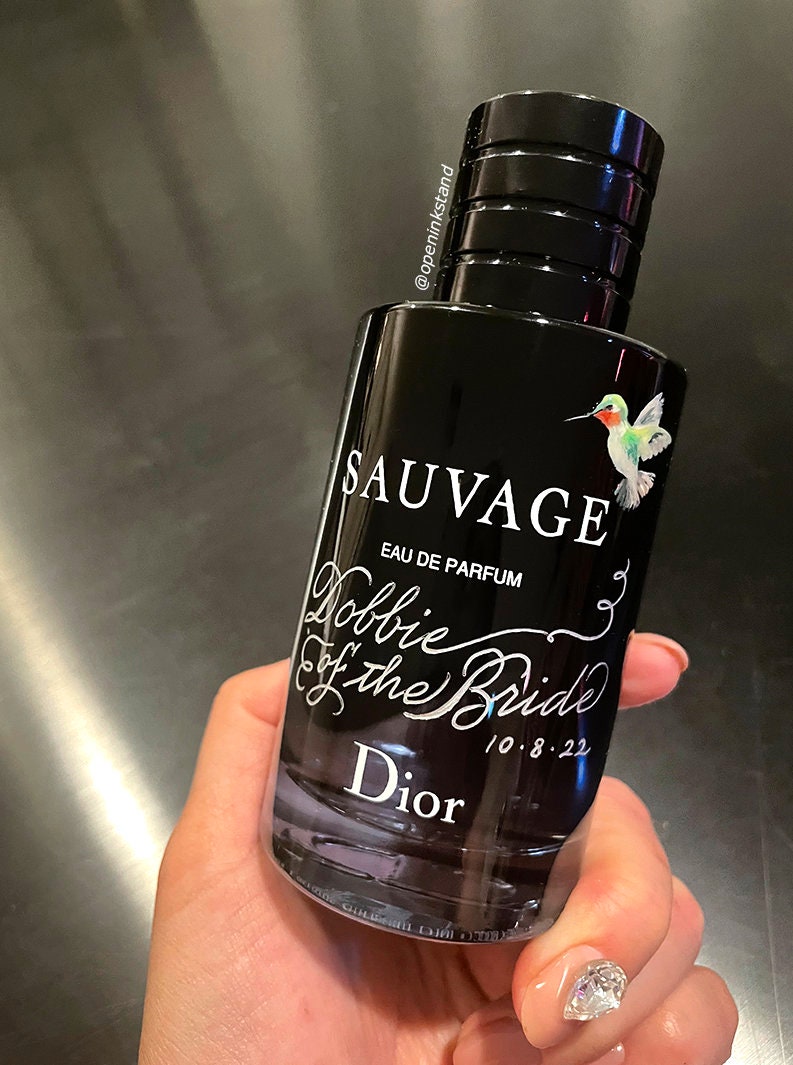 Bottle Painting AND Engraved Personalized Fragrance Cologne 