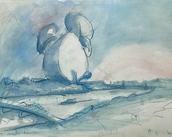 Claes Oldenburg-Lake Union Seattle Festival-1972 Lithograph