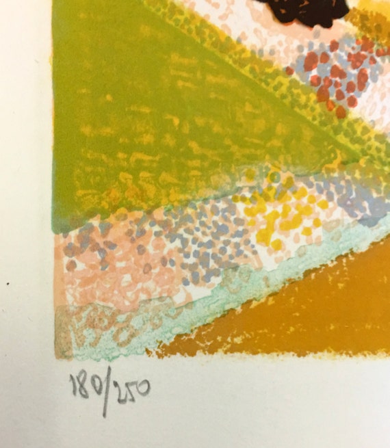 菅井汲直筆サイン　ジャン＝クラランス・ランベール『アクシドン』銅版画 0508H 菅井汲直筆サイン ジャン＝クラランス・ランベール『アクシドン