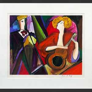 Linda Le Kinff &quot;Banjo&quot; - 1995 - Hand Signed Serigraph - Framed - COA - GallArt