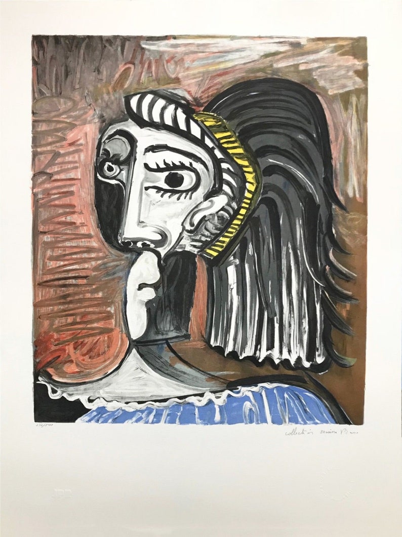 Marina Picasso tete De Femme 1982 Signed Etsy