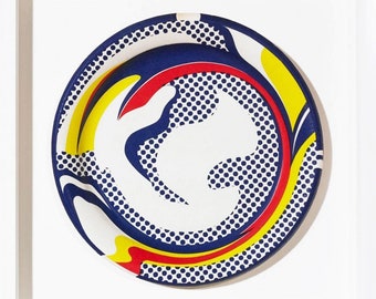 置物 Roy Lichtenstein style Pop Art plate Famous Multiple #6 Roy Lichtenstein, Paper Plate, 1969