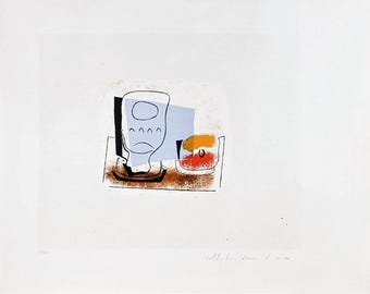 1968年 パブロ・ピカソ直筆サイン入りカラーリトグラフ「驚きの表情