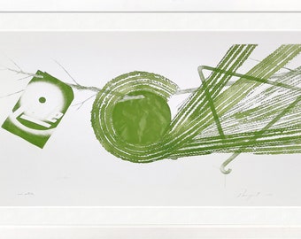 James Rosenquist "Spokes: 2 State" - 1978 - Große signierte Radierung & Aquatinta - COA - gerahmt."