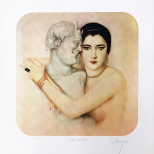 Alberto Vargas &quot;Nita Naldi&quot; - 1979 - Rare Hand Signed Print - Peruvian - COA - See Live at GallArt