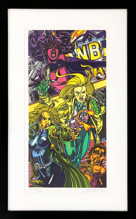 Gudmundur Erro 'catwoman' - Large Hand Signed Print - Framed - COA