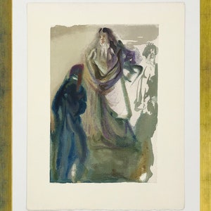 Salvador Dali &quot;Heaven Canto 27&quot; - c. 1960 - Rare Woodblock from Divine Comedy - Framed - GallArt