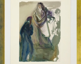 Salvador Dali "Heaven Canto 27" - c. 1960 - Rare Woodblock from Divine Comedy - Framed - GallArt