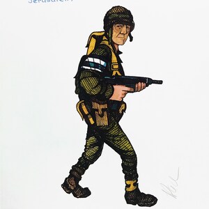 Ferdie Pacheco „Off to Jerusalem” – 1978 – litografia z podpisem ręcznym – Judaica Art – COA – GallArt