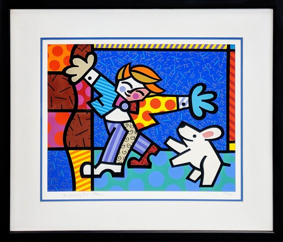 Romero Britto Brendan and the Wishing Romero Britto Style Art Pillow Case