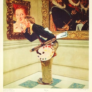 Norman Rockwell "The Critic" - Limited Edition Collotype on Paper - GallArt