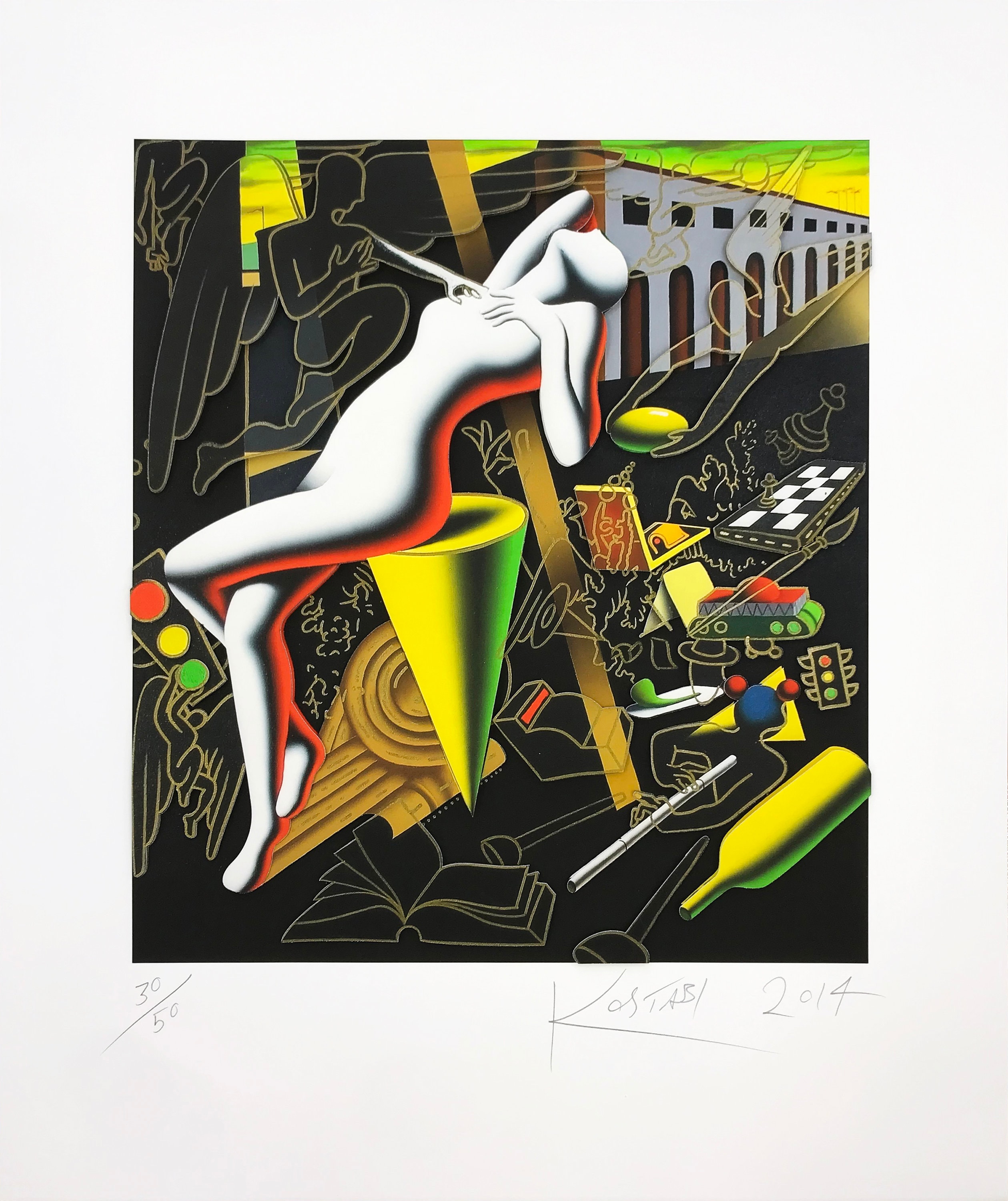 貴重一点物マークコスタビMARK KOSTABI 油絵BAPTISM1988 貴重一点物マークコスタビMARK KOSTABI 油絵BAPTISM1988