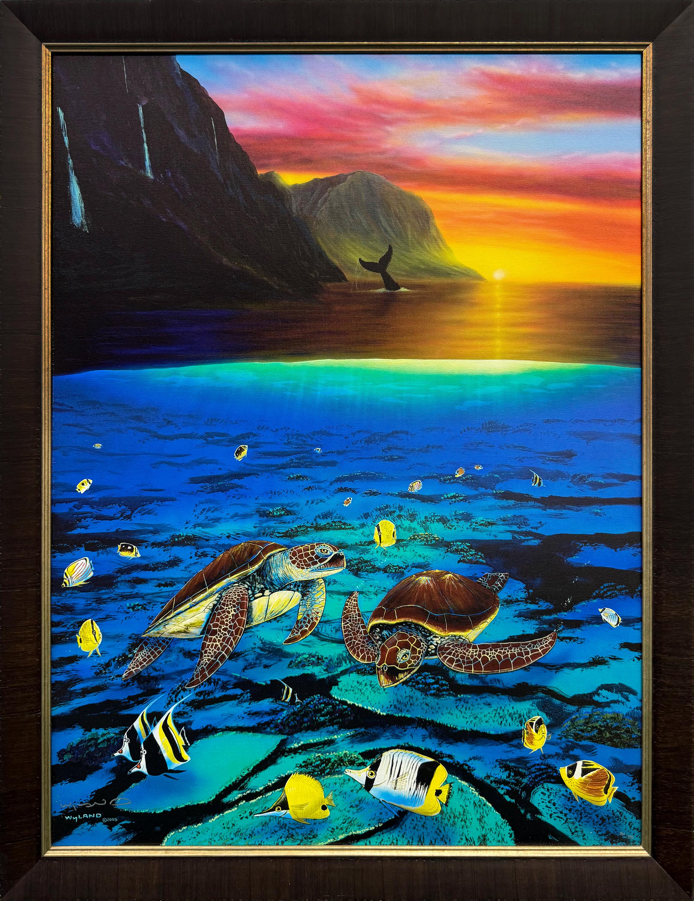 [原画][1点物][希少品]ワイランド（wyland)　水彩画 原画][1点物][希少品]ワイランド（wyland) 水彩画 Robert wyland