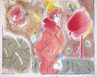 Peter Max "In His Garden" - 1980 - S/N-lithografie - 2.450 kleinhandelsverkoop - COA - See Live at GallArt - kopen/verkopen/ruilen