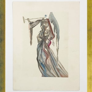 Salvador Dali &quot;Heaven Canto 10&quot; - c. 1960 - Rare Woodblock from Divine Comedy - Framed - GallArt