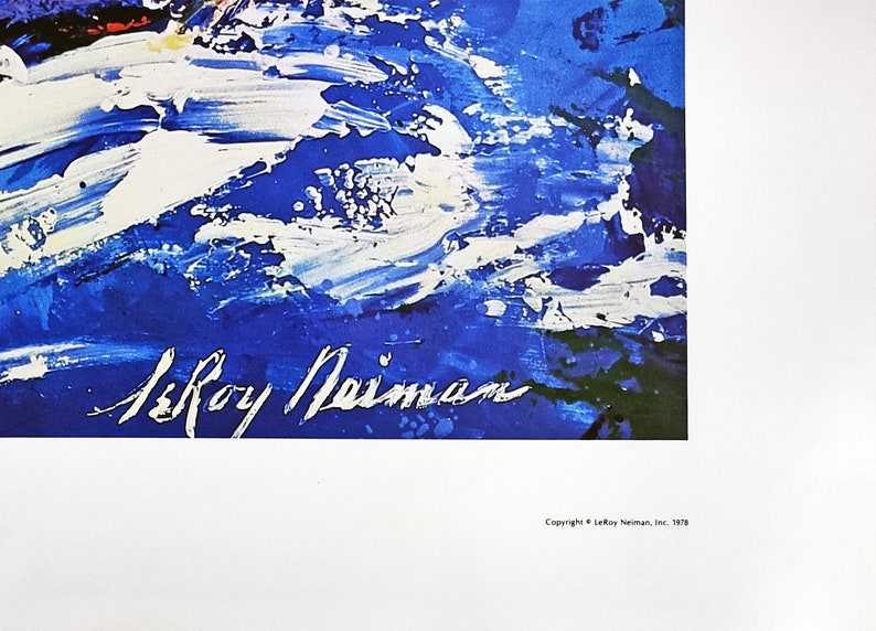 Leroy Neiman Sailing 1978 Rare Original Poster GallArt image 2