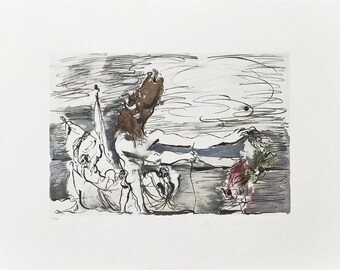 パブロ・ピカソ「鳩」リトグラフ、証明書、サイン入り、トップ
