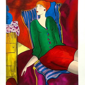 Linda Le Kinff &quot;Untitled&quot; - 1997 - Hand Signed Serigraph - COA - See Live* - GallArt
