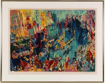 Leroy Neiman "Regatta of the Gondoliers" - 1978 - Hand Signed Serigraph - Framed - COA - GallArt
