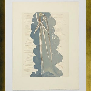 Salvador Dali &quot;Heaven Canto 22&quot; - c. 1960 - Rare Woodblock from Divine Comedy - Framed - GallArt