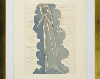 Salvador Dali "Heaven Canto 22" - c. 1960 - Rare Woodblock from Divine Comedy - Framed - GallArt